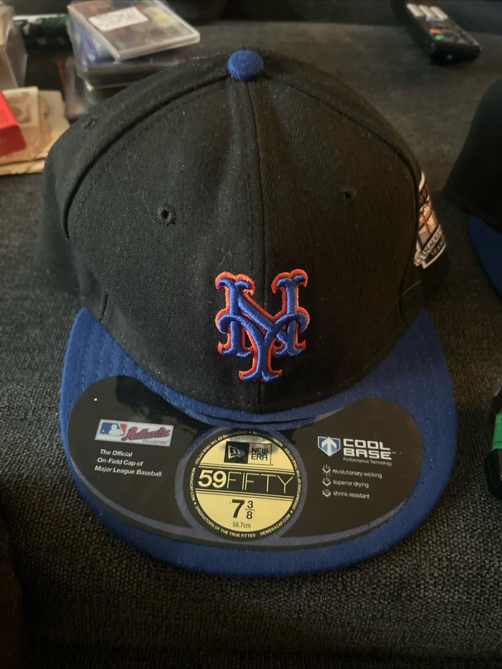 New Era NY Mets On Field Authentic Citi Field 2009 Inaugural Cap Blue Bill 7 3/8